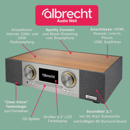 Preview: Albrecht DR 1000 All-In-One Soundsystem